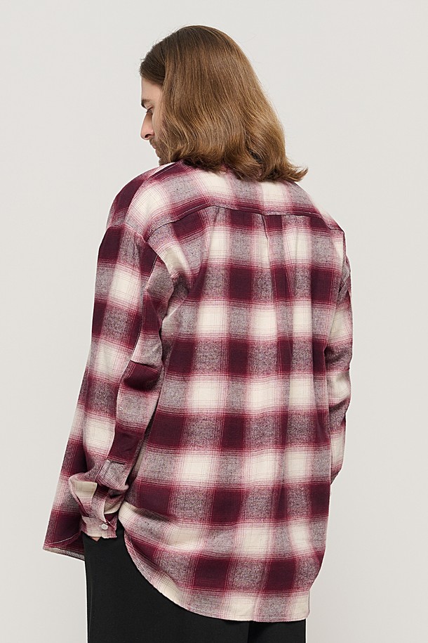 CARGOBROS - 긴팔셔츠 - OMBRE FLANNEL CHECK SHIRT (RED)