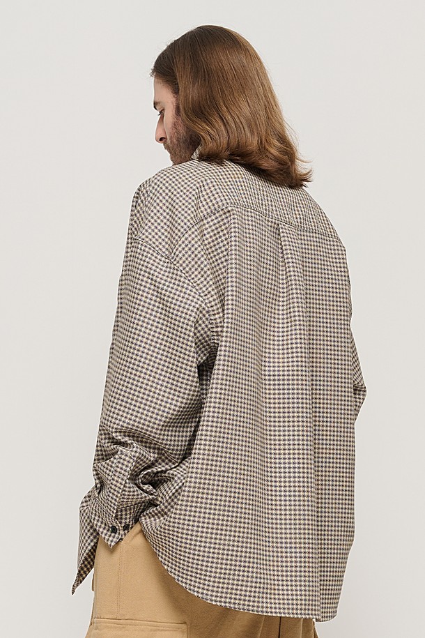 CARGOBROS - 긴팔셔츠 - WESTERN GINGHAM OVER CHECK SHIRT (BROWN)