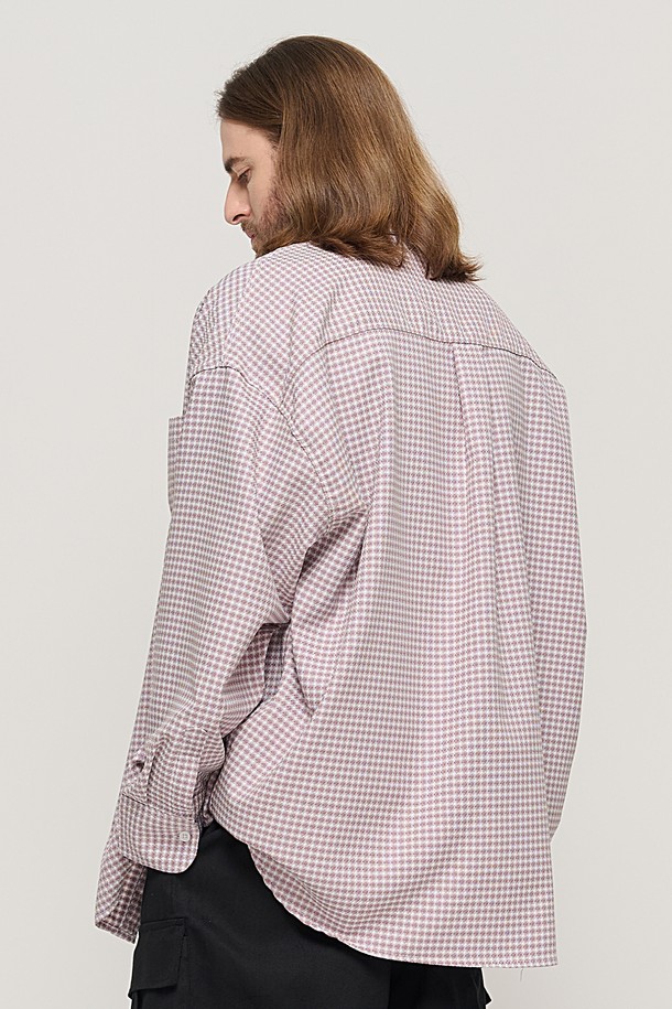 CARGOBROS - 긴팔셔츠 - WESTERN GINGHAM OVER CHECK SHIRT (PURPLE)