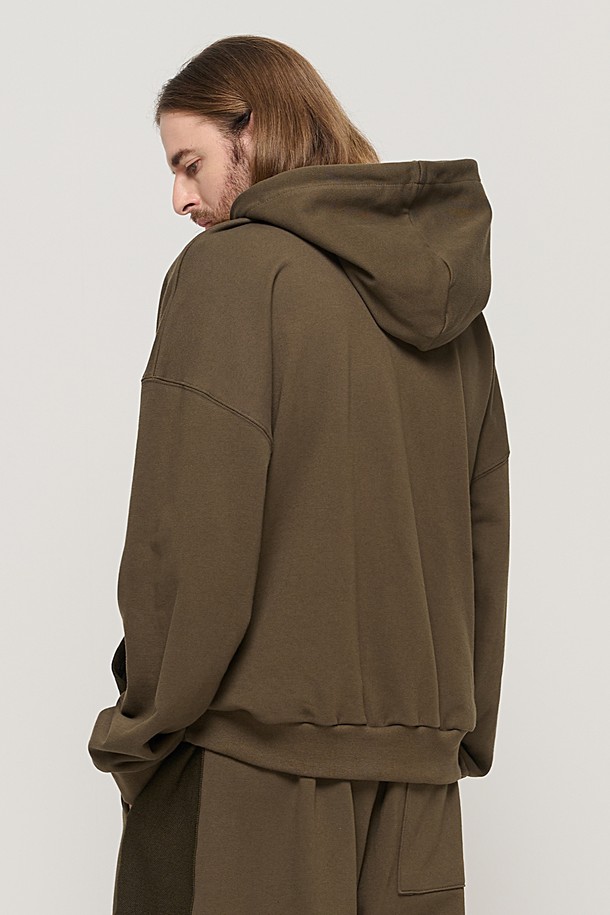 CARGOBROS - 후디 - Y2K STYLE BASIC OVERSIZED HOODIE T-SHIRT (KHAKI)