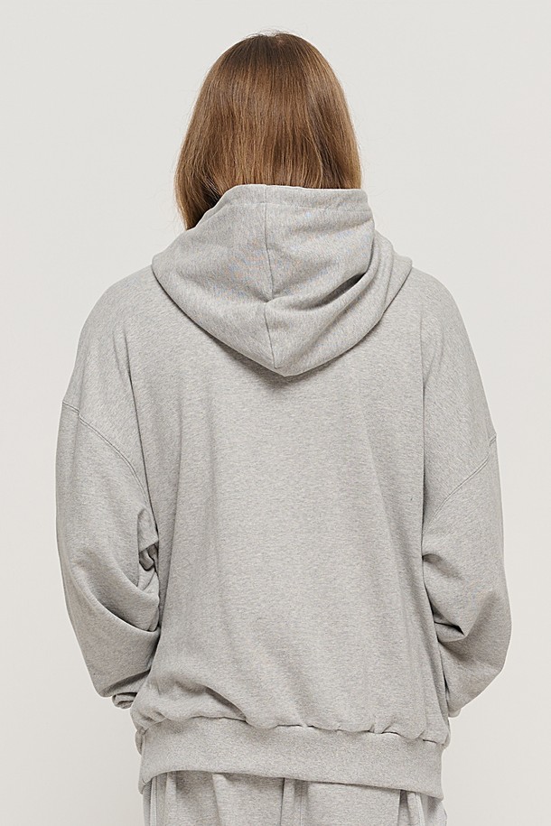 CARGOBROS - 후디 - Y2K STYLE BASIC OVERSIZED HOODIE T-SHIRT (GRAY)