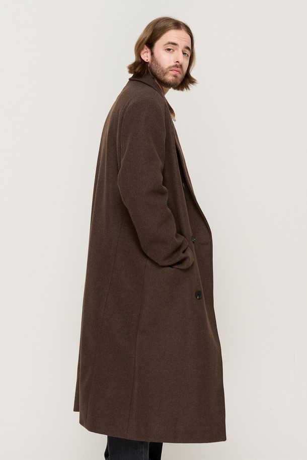 CARGOBROS - 코트 - SEMI OVER MAXI DOUBLE LONG COAT (BROWN)