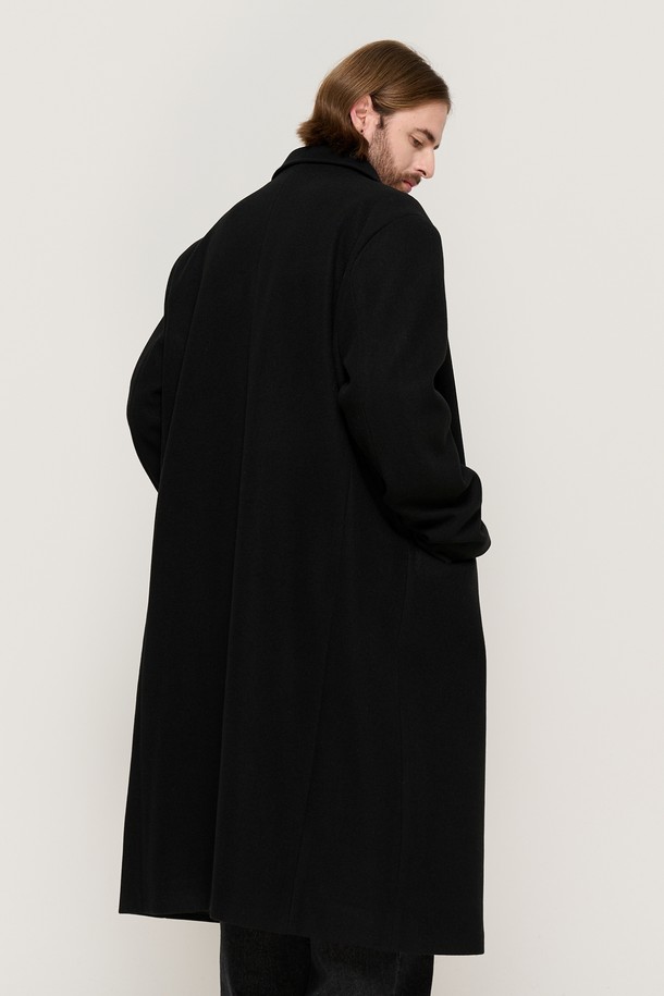 CARGOBROS - 코트 - SEMI OVER MAXI DOUBLE LONG COAT (BLACK)