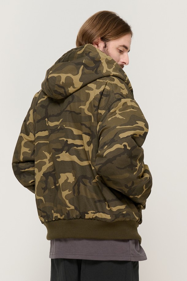 CARGOBROS - 블루종/점퍼 - CAMO RANDOM PATTERN HOOD JUMPER (KHAKI)