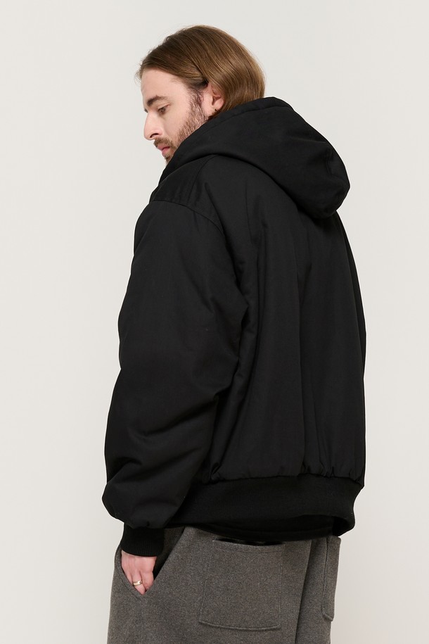 CARGOBROS - 블루종/점퍼 - WOOL OVER HOOD JUMPER (BLACK)