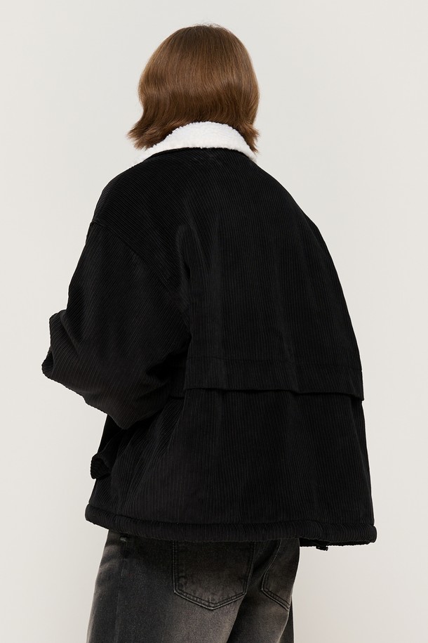 CARGOBROS - 블루종/점퍼 - CORDUROY TRACKER WOOL WOLK JUMPER (BLACK)