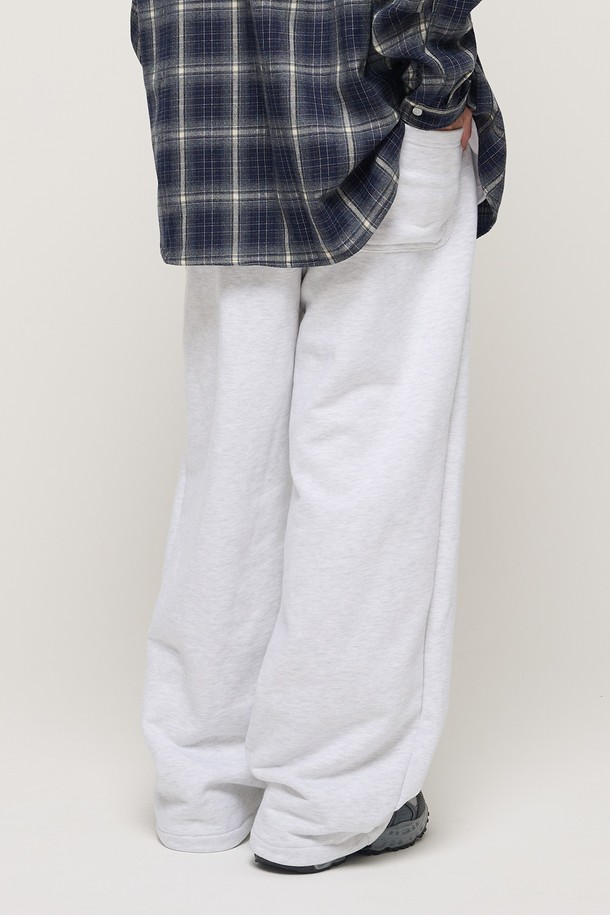 CARGOBROS - 캐주얼팬츠 - PIN TUCK WIDE BAND STRING PANTS (LIGHT GARY)