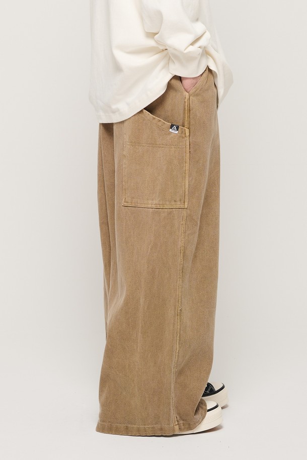 CARGOBROS - 캐주얼팬츠 - CB PIGMENT MULTI POCKET BANDING PANTS (BROWN)