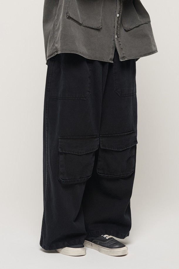 CARGOBROS - 캐주얼팬츠 - CB PIGMENT POCKET WORK PANTS (BLACK)