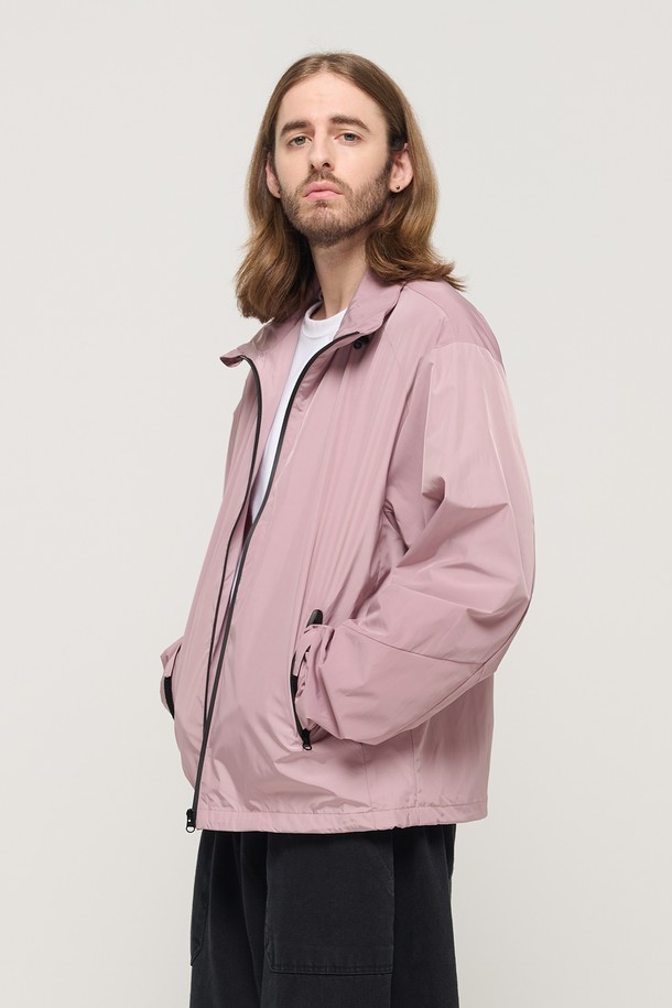 CARGOBROS - 블루종/점퍼 - WATERPROOF ZIPPER POINT WIND BREAKER (PINK)