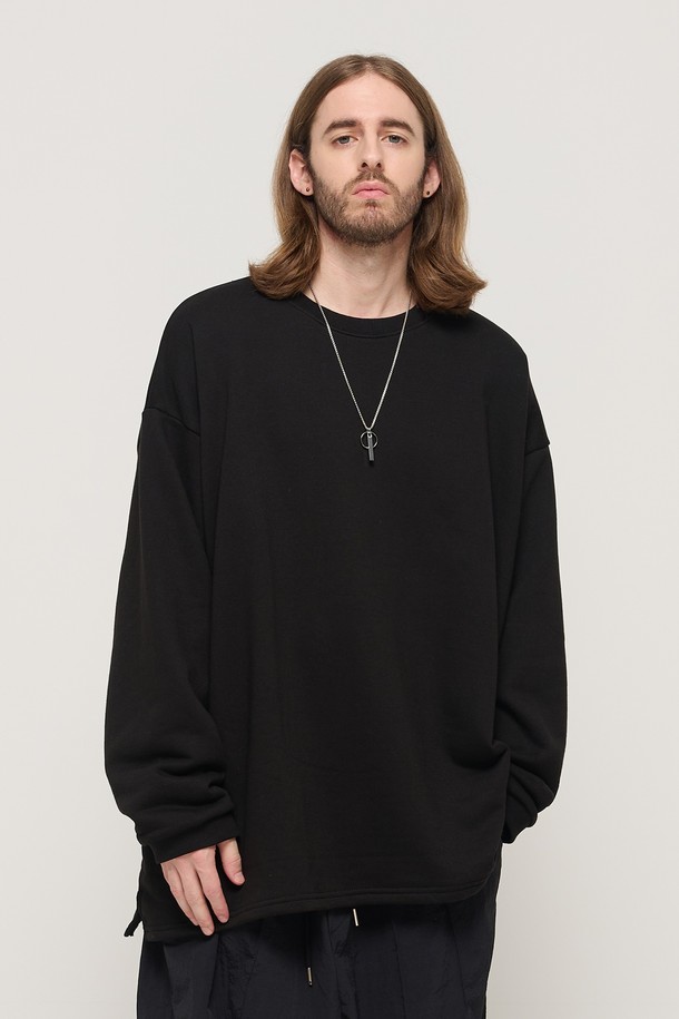 CARGOBROS - 스웨트셔츠 - COMFORT TRAINING LONG SLEEVE OVERSIZED BOX SWEATSHIRT (BLACK)