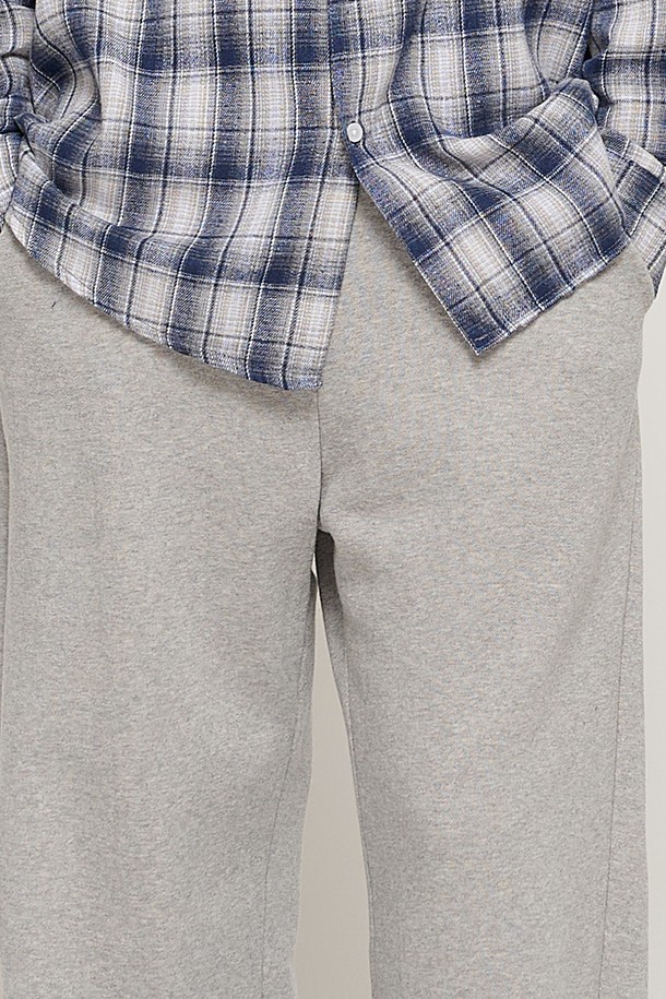 CARGOBROS - 캐주얼팬츠 - SIDE PINTUCK STANDARD SEMI-WIDE STRING PANTS (GRAY)