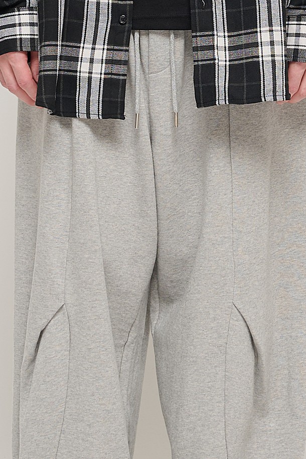 CARGOBROS - 캐주얼팬츠 - SIDE INCISION WIDE BALLOON PANTS (GRAY)