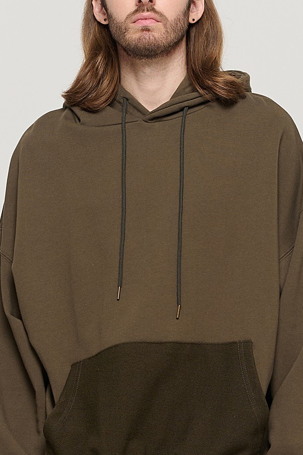 CARGOBROS - 후디 - Y2K STYLE BASIC OVERSIZED HOODIE T-SHIRT (KHAKI)