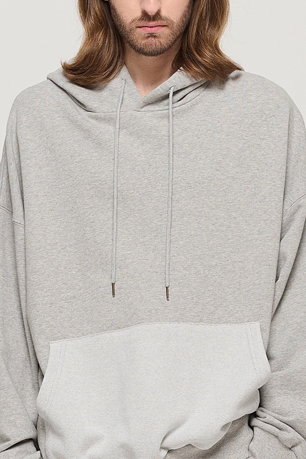 CARGOBROS - 후디 - Y2K STYLE BASIC OVERSIZED HOODIE T-SHIRT (GRAY)