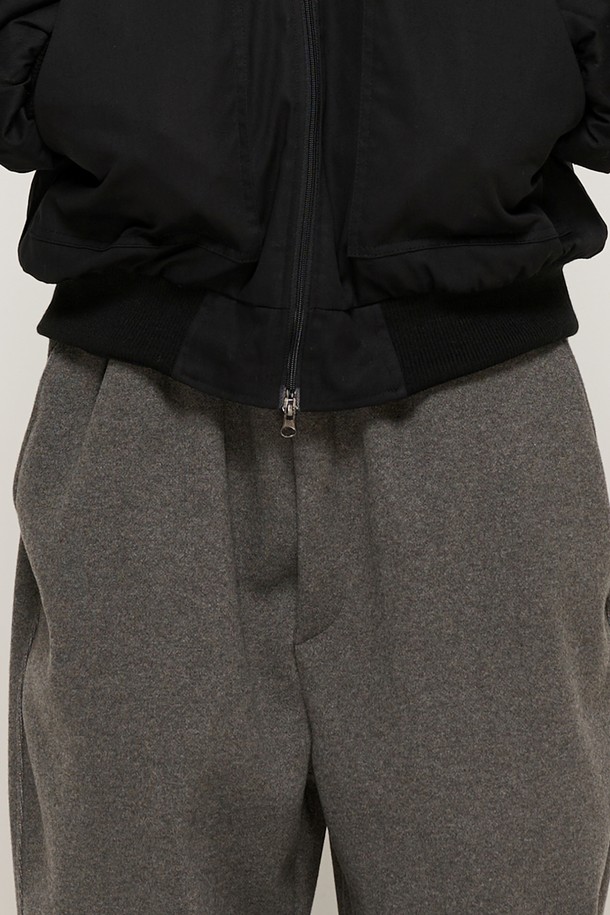 CARGOBROS - 캐주얼팬츠 - WOOL WIDE STRING SWEAT PANTS (CHARCOAL)