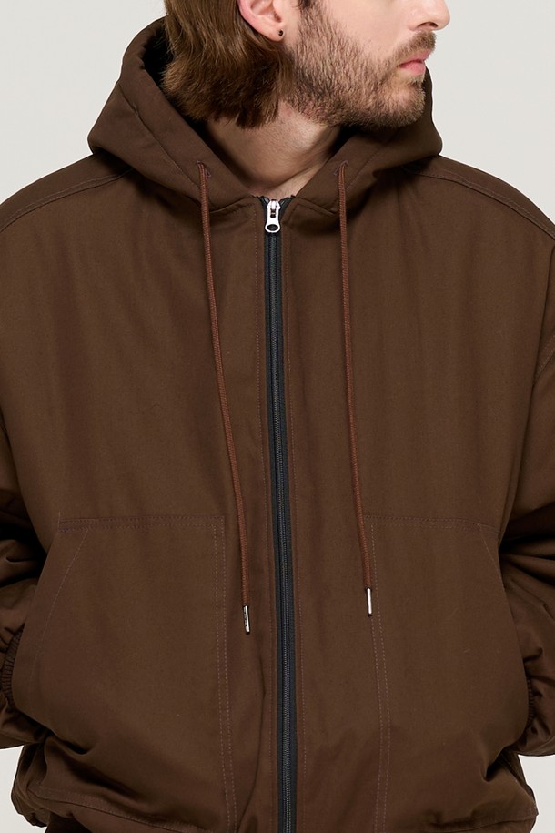 CARGOBROS - 블루종/점퍼 - WOOL OVER HOOD JUMPER (BROWN)