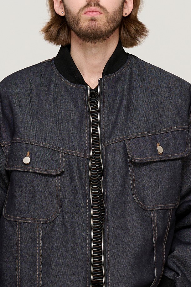 CARGOBROS - 블루종/점퍼 - NON-FACE DENIM BLOUSON WORK JUMPER (BLUE)