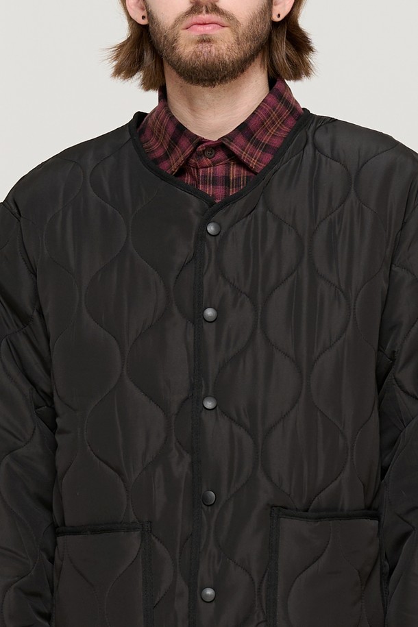 CARGOBROS - 블루종/점퍼 - WARM-UP BASIC QUILTING JACKET (BLACK)