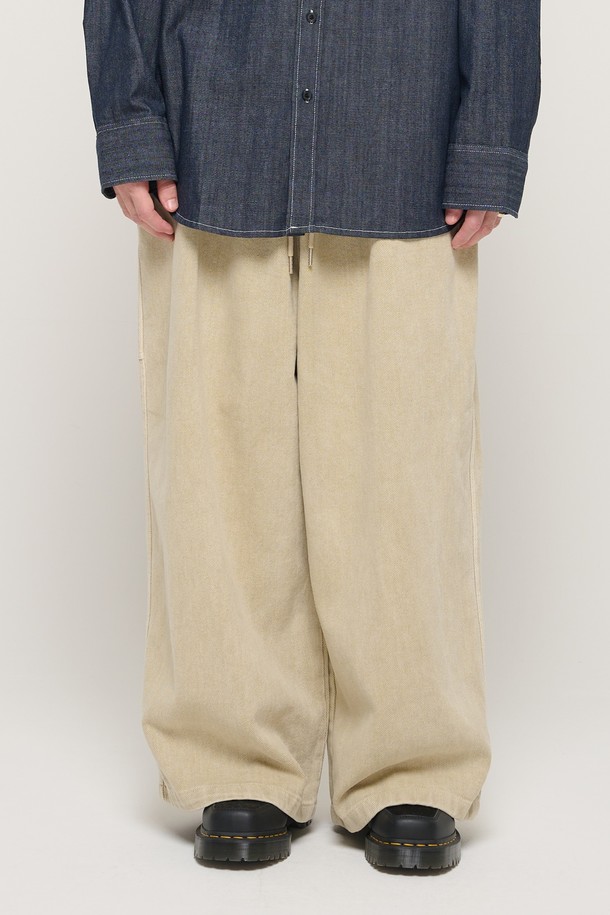 CARGOBROS - 캐주얼팬츠 - CB PIGMENT MULTI POCKET BANDING PANTS (BEIGE)