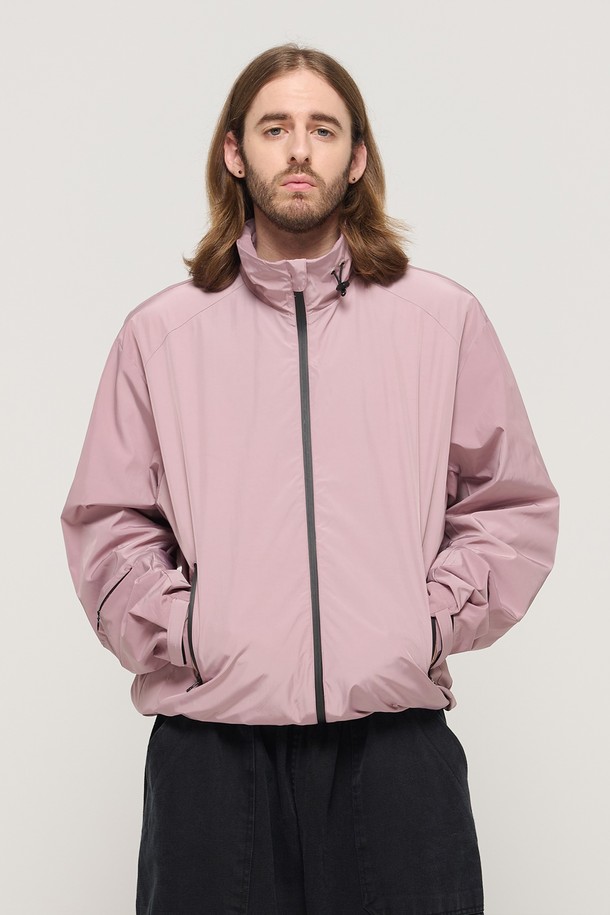 CARGOBROS - 블루종/점퍼 - WATERPROOF ZIPPER POINT WIND BREAKER (PINK)