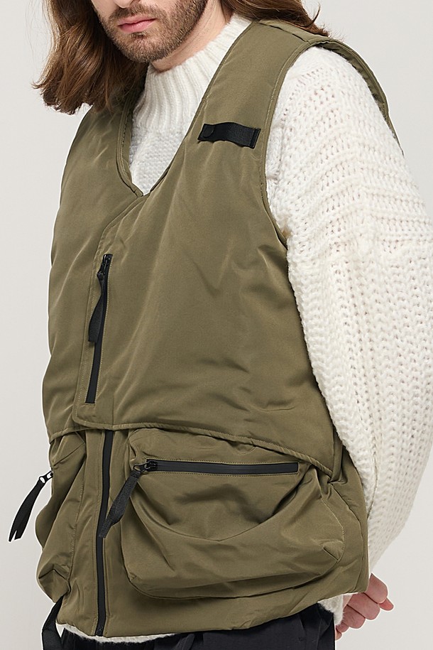 CARGOBROS - 베스트 - CB QUILTING MUTI POCKET PADDING VEST (KHAKI)