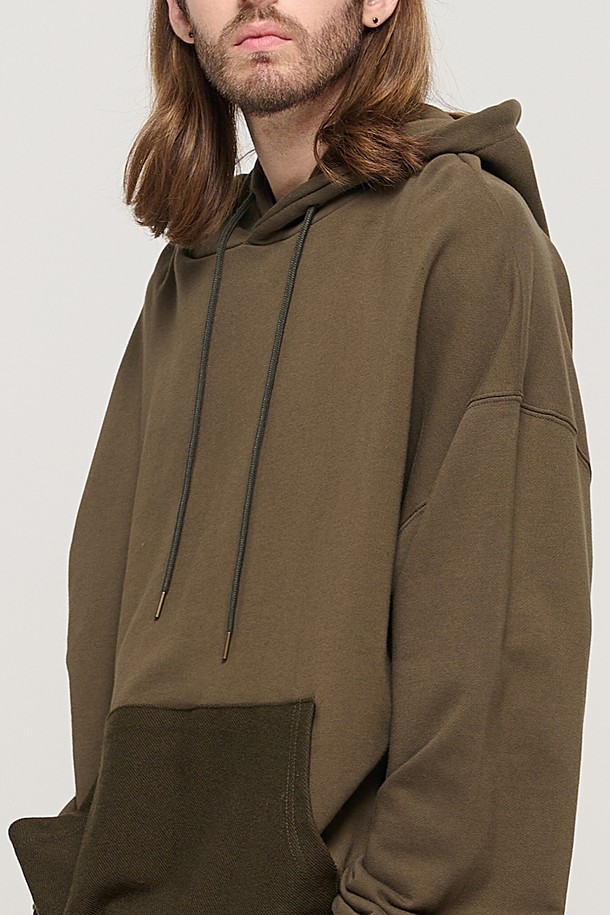 CARGOBROS - 후디 - Y2K STYLE BASIC OVERSIZED HOODIE T-SHIRT (KHAKI)