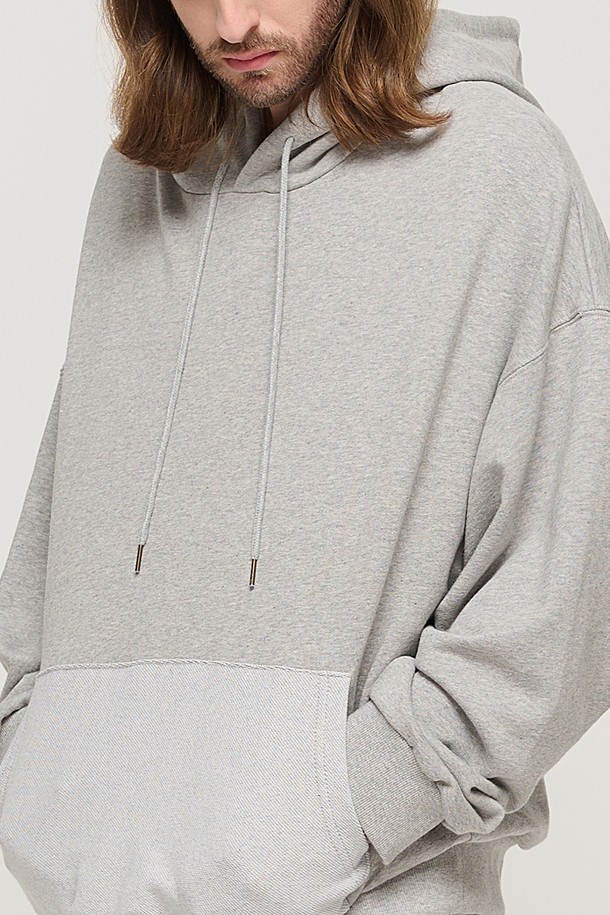 CARGOBROS - 후디 - Y2K STYLE BASIC OVERSIZED HOODIE T-SHIRT (GRAY)