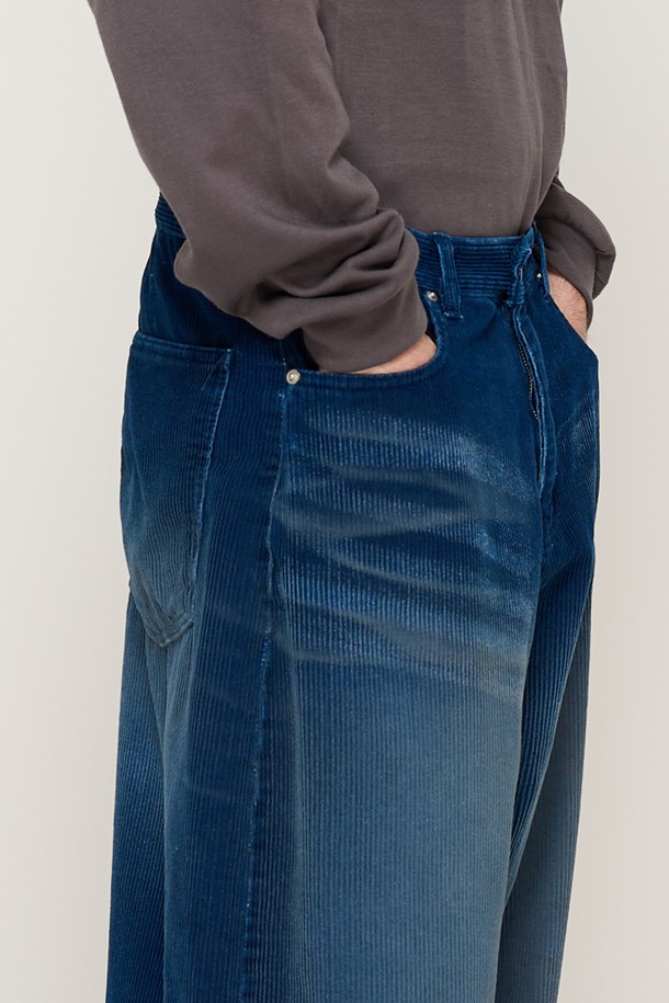 CARGOBROS - 캐주얼팬츠 - WASHED CORDUROY BALLOON PANTS (NAVY)