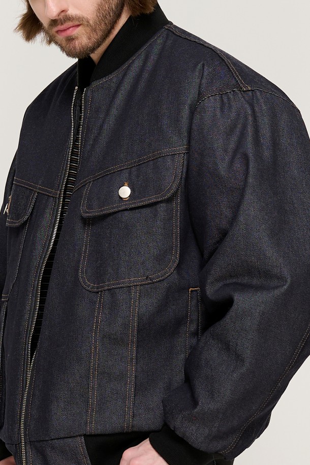 CARGOBROS - 블루종/점퍼 - NON-FACE DENIM BLOUSON WORK JUMPER (BLUE)