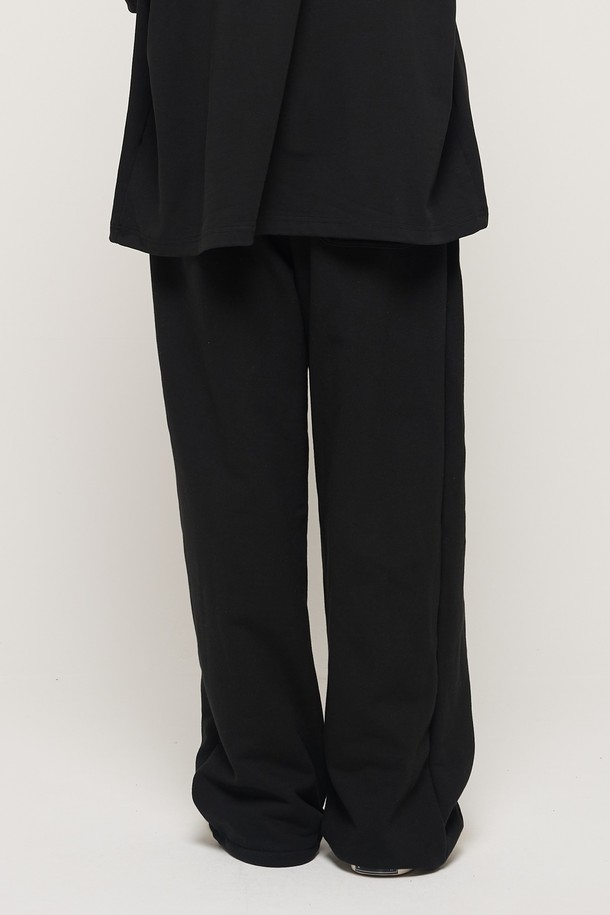 CARGOBROS - 캐주얼팬츠 - PIN TUCK WIDE BAND STRING PANTS (BLACK)