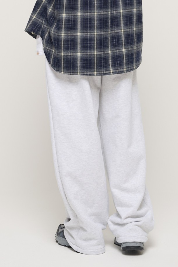 CARGOBROS - 캐주얼팬츠 - PIN TUCK WIDE BAND STRING PANTS (LIGHT GARY)