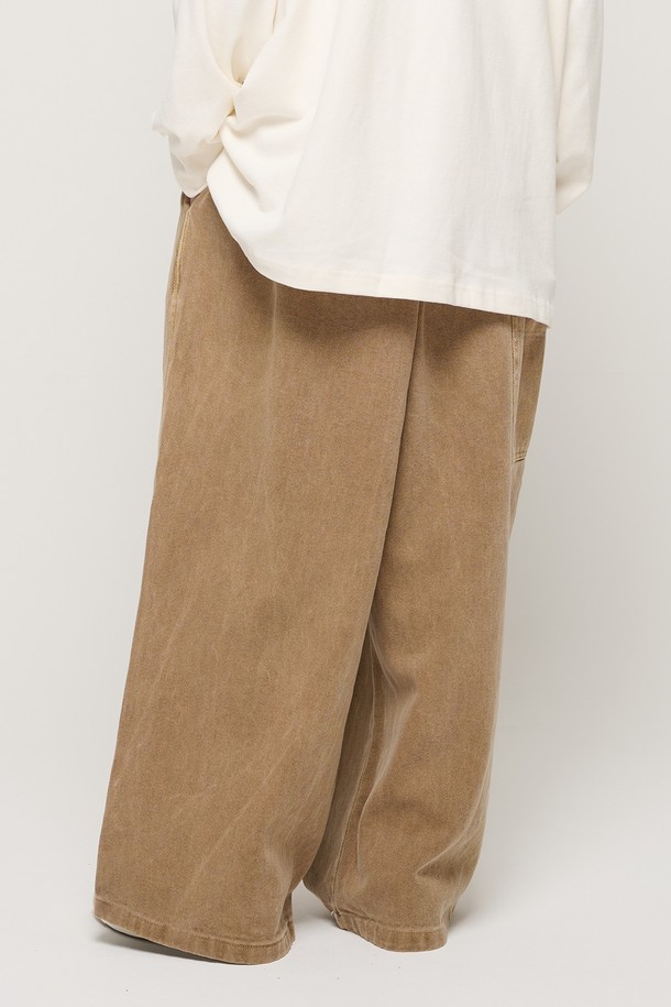 CARGOBROS - 캐주얼팬츠 - CB PIGMENT MULTI POCKET BANDING PANTS (BROWN)