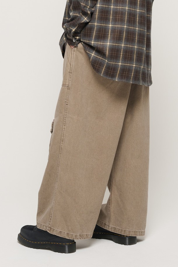 CARGOBROS - 캐주얼팬츠 - CB PIGMENT POCKET WORK PANTS (BROWN)