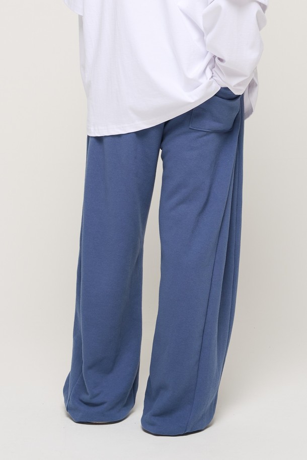 CARGOBROS - 캐주얼팬츠 - IN PIGMENT TRAINING WIDE STRAIGHT PANTS (NAVY)