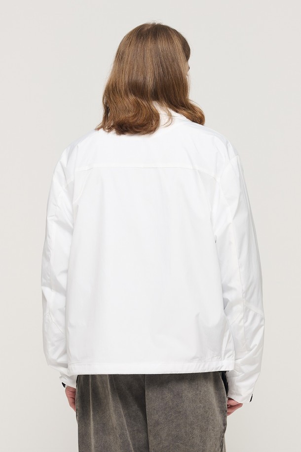 CARGOBROS - 블루종/점퍼 - WATERPROOF ZIPPER POINT WIND BREAKER (WHITE)