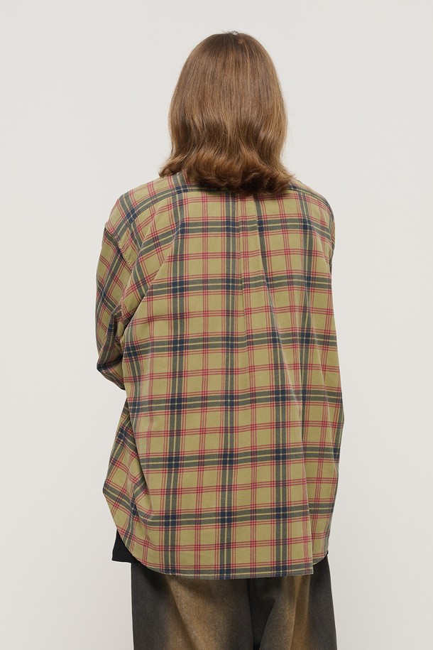 CARGOBROS - 긴팔셔츠 - CORDUROY CLASSIC LOOSE FIT CHECK SHIRT (KHAKI)