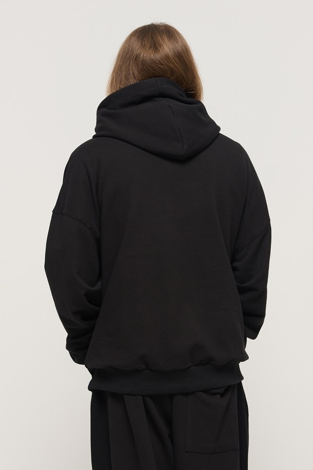 CARGOBROS - 후디 - Y2K STYLE BASIC OVERSIZED HOODIE T-SHIRT (BLACK)