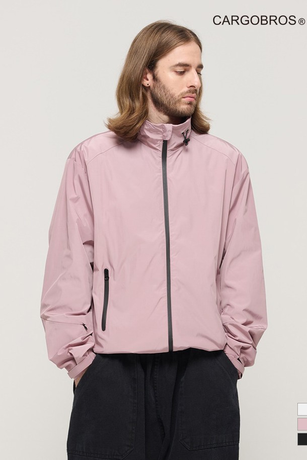 CARGOBROS - 블루종/점퍼 - WATERPROOF ZIPPER POINT WIND BREAKER (PINK)