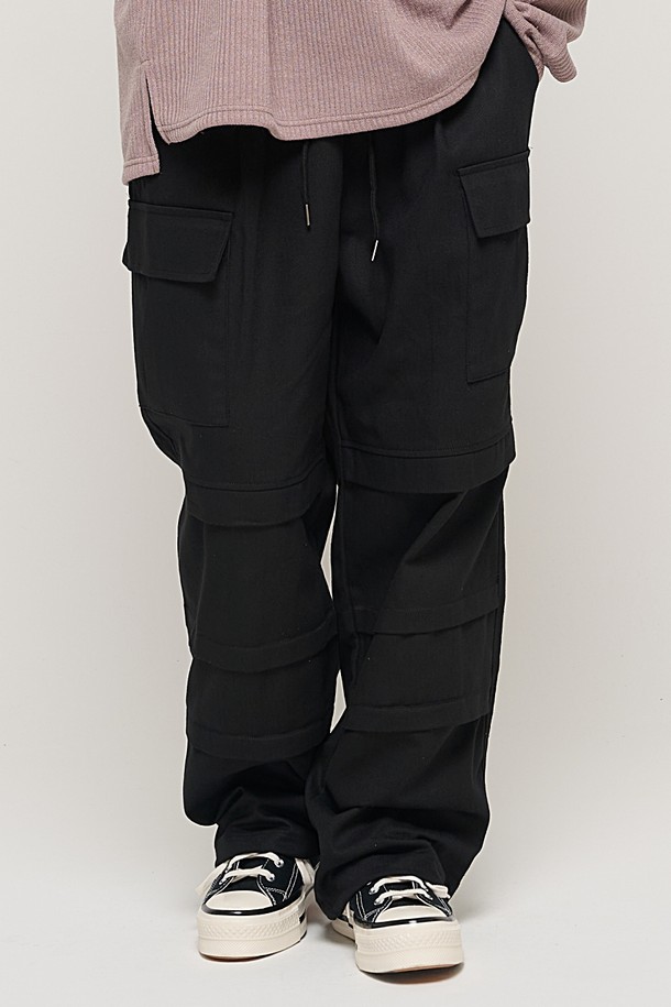 CARGOBROS - 캐주얼팬츠 - PARACHUTE CRACK CARGO WORK PANTS (BLACK)