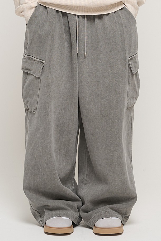 CARGOBROS - 캐주얼팬츠 - CB GAMENT BANDING BALLOON CARGO PANTS (GRAY)