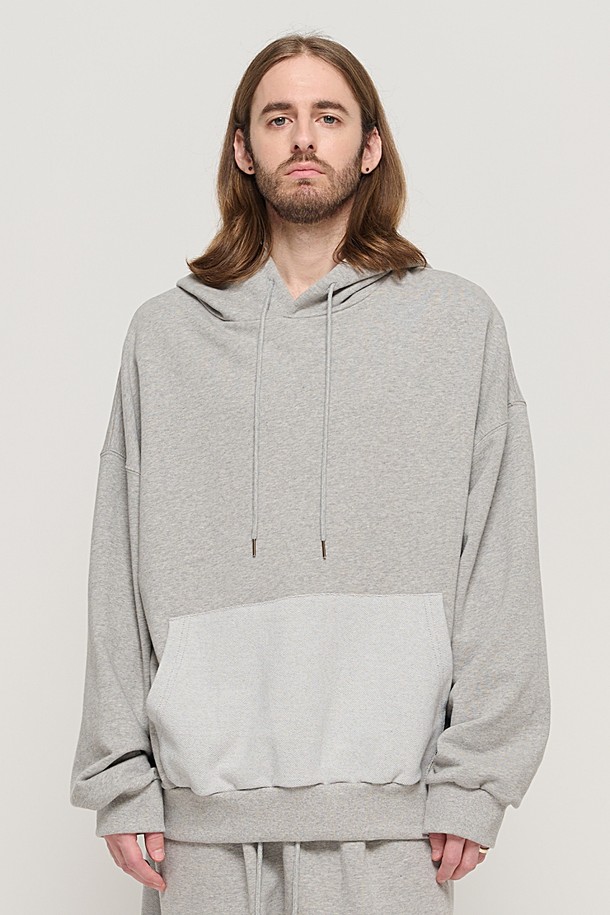 CARGOBROS - 후디 - Y2K STYLE BASIC OVERSIZED HOODIE T-SHIRT (GRAY)