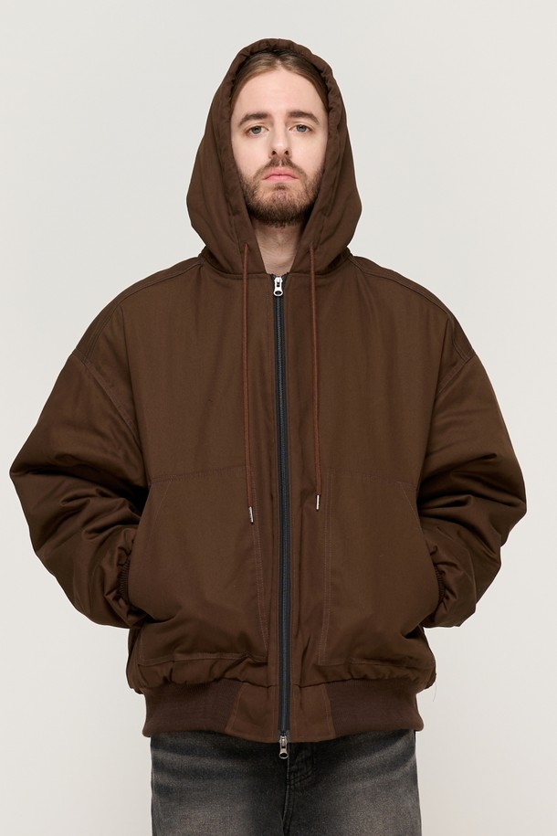 CARGOBROS - 블루종/점퍼 - WOOL OVER HOOD JUMPER (BROWN)