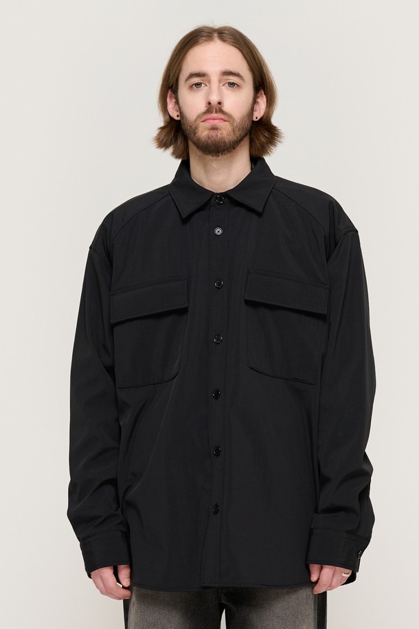 CARGOBROS - 긴팔셔츠 - TWO POCKET NYLON NAPPING SHIRT (BLACK)