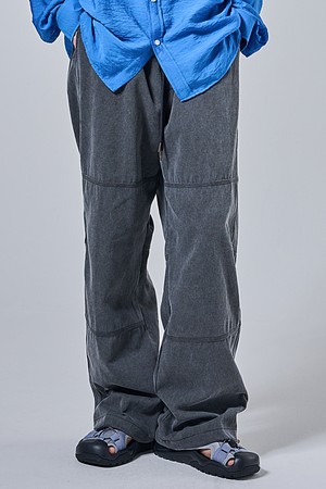 크로우 피그먼트 와이드 팬츠 (차콜)