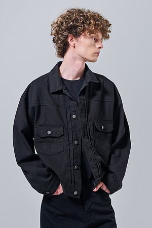 소프트워싱 트러커 자켓 (블랙)