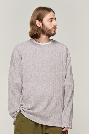 CB RIBBED ROUND OVER KNIT (GRAY)