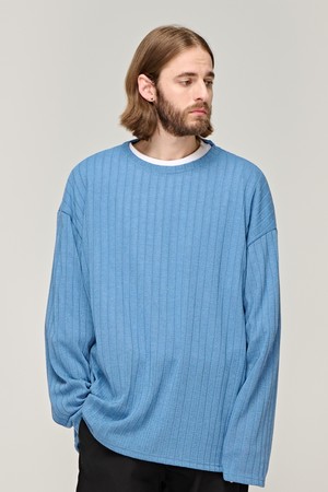 CB RIBBED ROUND OVER KNIT (BLUE)