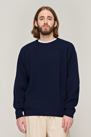 CB RAGLAN ROUND KNIT (NAVY)