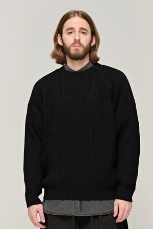 CB RAGLAN ROUND KNIT (BLACK)